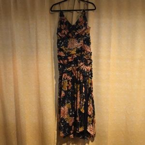 Lulus Navy Floral dress szL